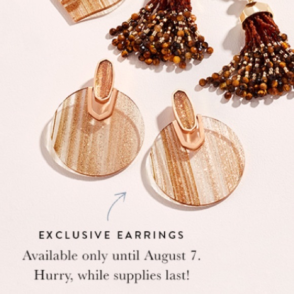 Kendra Scott Jewelry - Didi Rose Gold Earrings In Gold Dusted Glass
